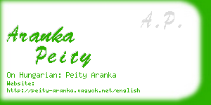 aranka peity business card